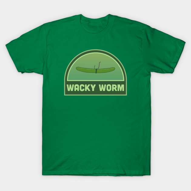 Wacky Worm Fishing Lure Tacklebox Label T-Shirt by Spatium Natura